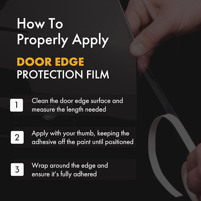 XPEL Door Edge Guard Protection Film Roll, 1/2" x 100' - Car or Truck Doors, Protective Barrier Against Minor Scratches, Paint Chips, Door Edge Impact, and Dings - Prevents Damage and Possible Rust