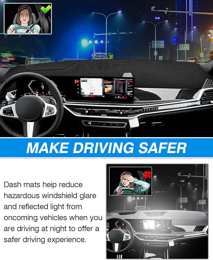 CARTIST Dash Cover Compatible with BMW X5 2023 2024 2025 2026 Accessories Dashboard Cover Mat Non-Slip Carpet Sunshield Glare UV Rays Protector