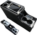 Truck Center Console Organizer Between Seat for Minivans, SUVs, Middle Van Bench Organizer for Floor Between The Back Seat Console 18 Wheelers Locking Design with Sliding Lid Design