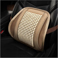Car Seat Chair Back Cushion for Tesla Model 3 EV Sedan 2025, Wooden Beads Ventilate Mesh Lumbar Brace Strong Durable Relieve Fatigue Summer Interior Accessories,B-Waist Cushion