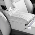 Car Armrest Cover for Buick Enclave 2008-2020 2021 2022 2023 2024 2025 2026, PU Leather Armrest Pad, Anti-Slip Waterproof Center Console Cover, Console Protector for SUV Truck Sedan,C White