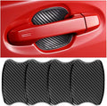 Mandark Car Door Handle Cup Scratch Protector, 4PCS 3D TPU Carbon Fiber Vehicle Door Bowl Sticker, Automotive Door Handle Paint Protective Film Cover Accessories, Universal for Most Cars (Small)