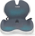Lumbar Support Seat Cushion: Ultimate Support for Office & Car - Relieve Back Pain & Sciatica with Ergonomic Memory Foam, Adjustable Strap Included