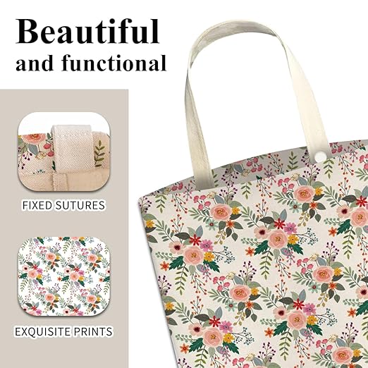 ABUIFDK Car Trash Can, Cute Car Trash Bag, Hanging Car Organizer and Storage Bag, Trash Bin for Car Accessories, Vehicle, Travelling, Camping Cute White Floral