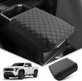 BIBIBO for 2025 Toyota Tacoma Accessories Center Console Cover 2024 2025 Toyota Tacoma Armrest Cover 2024 Tacoma Console Lid 2024 2025 Toyota Tacoma Arm Rest Pad Seat Box Cover Tacoma 2024