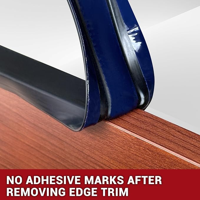 Rubber Edge Trim, 2" Self-Adhesive Flexible U Channel Edge Protecter for Plywood, Doors, Wide U Shaped Edge Trim, Edge Banding, Black Color, 20Ft
