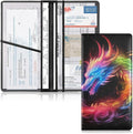 Color Flame Dragon Car Registration and Insurance Holder Vehicle Glove Box Organizer Car Accessories Wallet Case for Women Men 202a0246