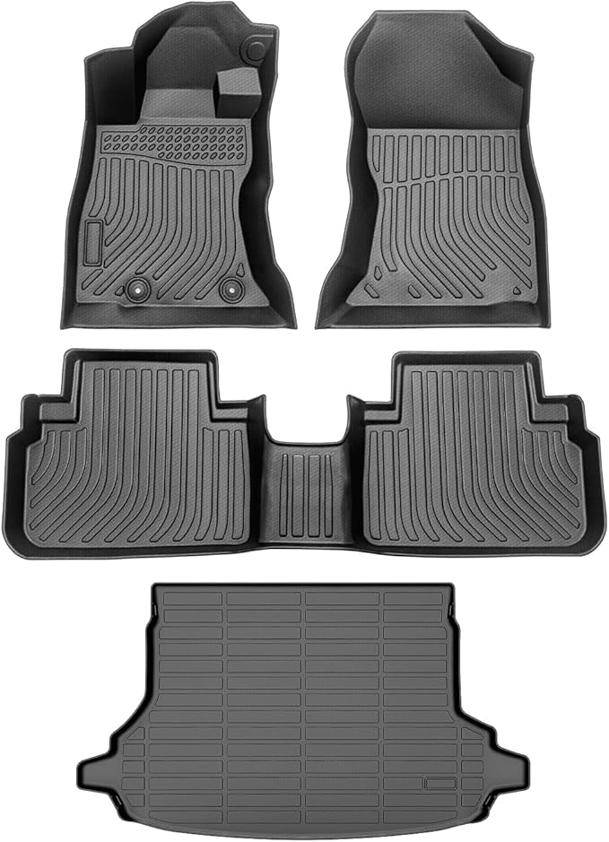 Cartist Floor Mats and Cargo Liner Fit for Forester 2019 2020 2021 2022 2023 2024 All Weather Floor Mat Heavy Duty Carpet Protection (Not Fit Models with Subwoofer on Trunk Side)