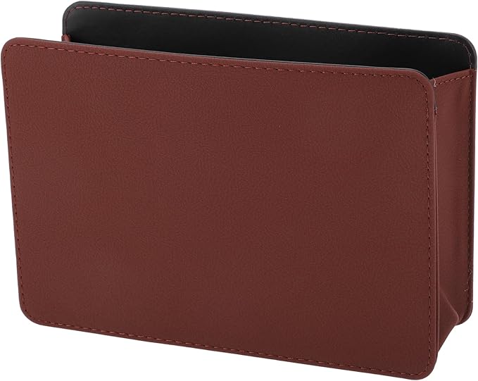 Car Trash Can Car Door Back Seats 7.9" Length 2.8" Width 5.5" Height Auto Trash Bin Faux Leather Wine Red Hanging