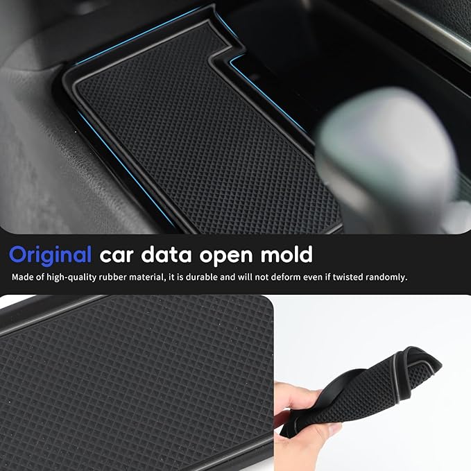 Auovo Wireless Charging Anti-Slip Mat Compatible with 2025 2026 Toyota Camry Accessories Center Console Liner Silicone Interior (Gray)