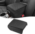 KBH Center Console Armrest Cover for Infiniti QX60 & JX35, Nissan Pathfinder 2013 2014 2015 2016 2017 2018 2019 2020, Vinyl Leather Trim, Middle Console Lid Protector, Anti-Scratch, Black