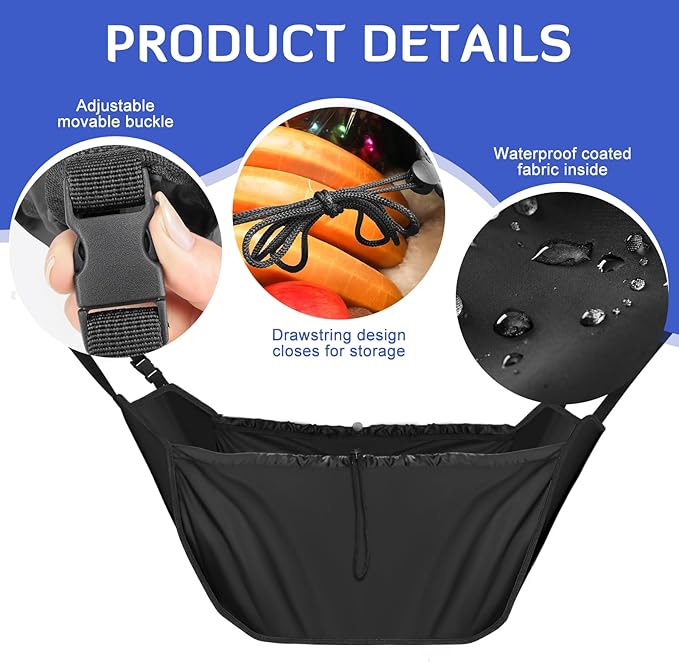 INFANZIA Car Seat Organizer, Collapsible Hammock Passenger Seat Storage Bag, Large Capacity Car Backseat Hanging Travel Portable Shopping Shoulder Bag, Reusable Tote with Drawstrings