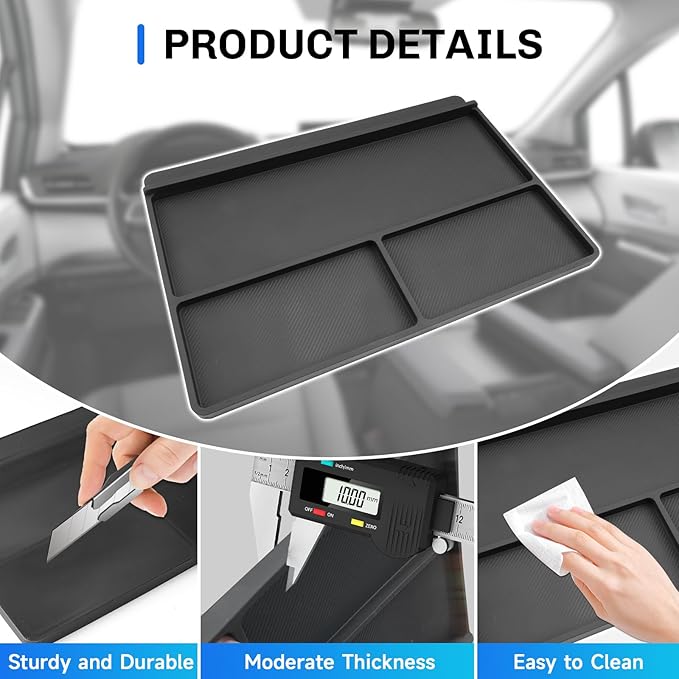 SXCY for 2025 2026 Toyota Sienna Accessories 2021-2025 2026 Sienna Armrest Protective Mats [Not for Cool Box] 2024-2026 Sienna Accessories Console Inserts Liner Anti-Slip Anti-Dust Waterproof Mats
