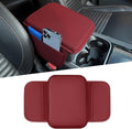 Leopard Cheetah Print African Animal Hunting Auto Center Console Armrest Pad, Car Center Console Cover, Auto Accessories Soft Comfort Armrest Cover Cushion Mat Fit for Most Cars (Burgundy)