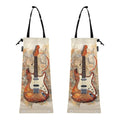 ALAZA Hanging Car Trash Bags Garbage Bag Trash Can for Back Seat Small Guitar Retro Washable Storage Bag Retractable 2 Pack