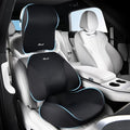 FLORICH Car Seat Cushion & Lumbar Support Pillow & Car Neck Pillow for Driver Car Office Chair, Ergonomic Memory Foam Car Cushion & Back Support Pillow for Sciatica Pain Relief - Black