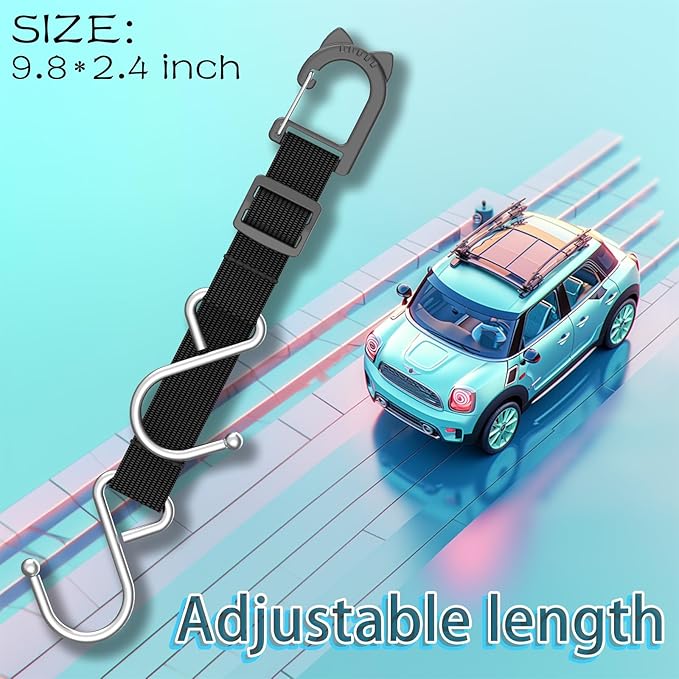 QUIDAOSO Purse Hook/Holder for Car, Car Seat Hooks for Headrest, Car Bag Hooks, Headrest Hooks for Car, 2 S-Shaped Heavy-Duty Metal Hooks, Safe and Anti Robbery, 2 Packs.