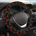 Red Hearts Cherry Steering Wheel Cover for Men Women Universal Car Accessories 15 Inch Neoprene Auto Interior Decor