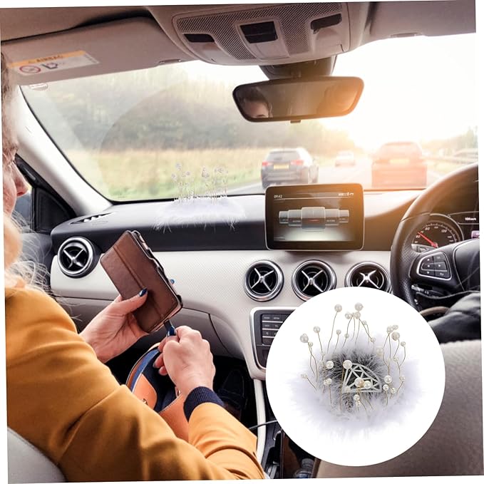 Auto Dashboard Mat Non Slip Vehicle Cushion with Elegant Pearl Design Car Pad for All Seasons for Securely Holding Items Your Car Interior