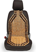 VaygWay Wood Beaded Comfort Seat Cushion – Wooden Beaded Comfort Car Seat Cover –Double Strung Car Massaging Cool Cover Car Chair w/High Ventilation – for Truck or Office Chair