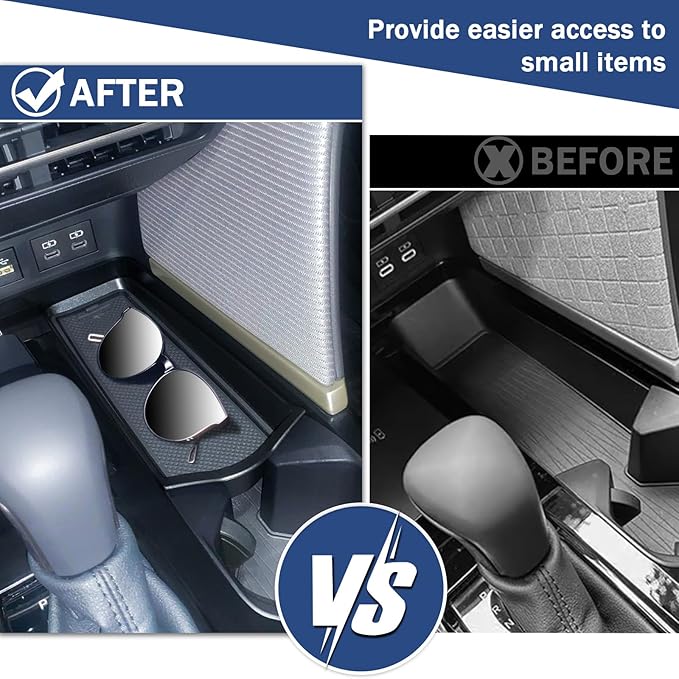 TOPINSTALL Front Center Console Tray Compatible with 2025 2026 Toyota Camry Accessories, Gear Shifter Right Side Console Organizer Inserts Storage Interior Accessories