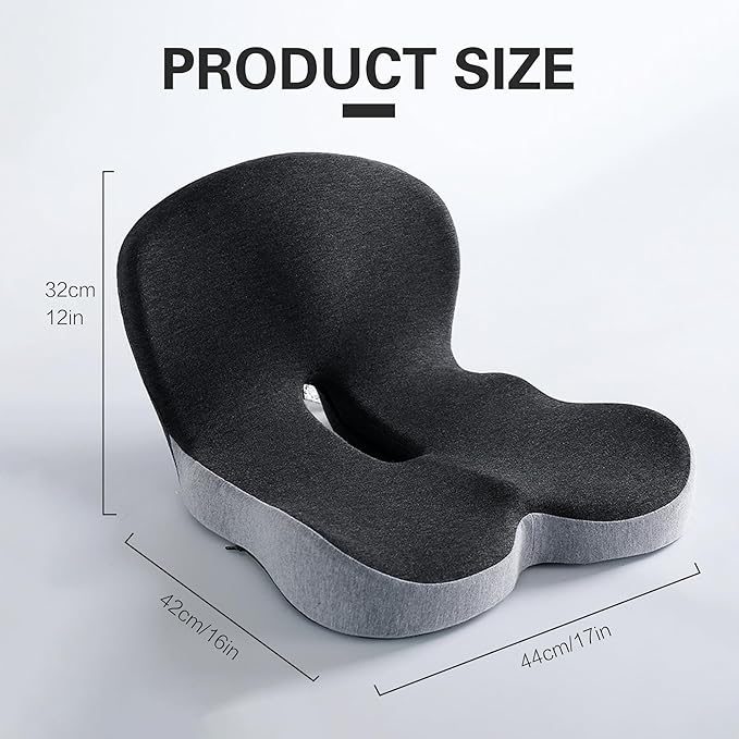 Truck seat Cushion,Memory Foam Seat Cushion lab for Office Chair & Truck Drivers & Wheelchair Ergonomic Car Seat Cushions for Driving Long, with Lumbar Support & Sciatica Relief Back Pain