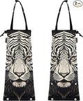 ALAZA Hanging Car Trash Bags Garbage Bag Trash Can for Back Seat Small Tiger 1 Washable Storage Bag Retractable 2 Pack