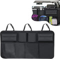 Car Trunk Organizer, Trunk Hanging Large Storage with Adjustable Straps, Waterproof Collapsible Cargo Storage Bag with 4 Pockets & 4 Mesh Pouches, Car Interior Accessories for SUV, Truck