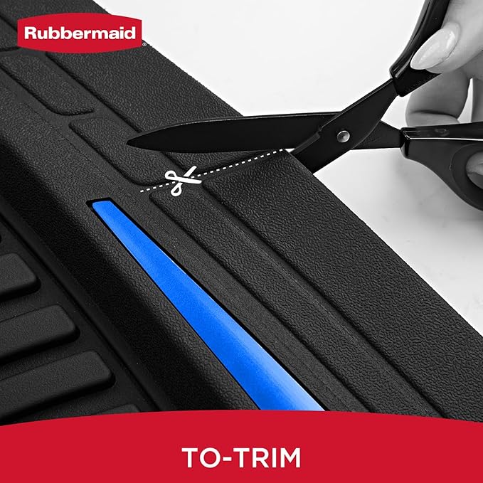 Rubbermaid Car Floor Mats Full Set – Premium All-Weather Car Mat with Brushed Aluminum Inserts, Universal Trim-to-Fit Design, Anti-Slip Backing for Cars, SUVs, Trucks, and Vans