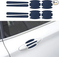 4pcs Car Door Handle Scratch Protectors, Door Handle Paint Protection Film, TPU Carbon Fiber Texture Door Bowl 3D Sticker, Car Accessories Universal for Most Cars (Blue)
