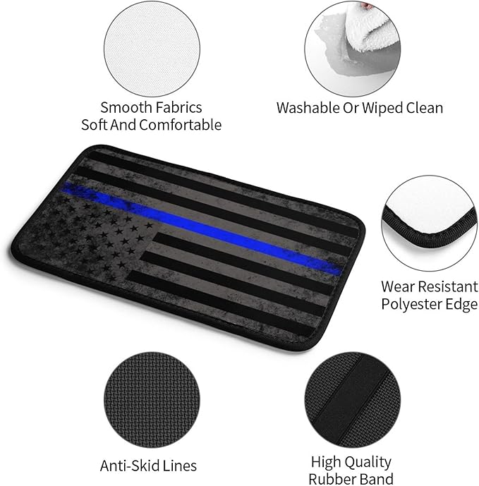 THOEWONG Unique American Flag Center Console Pad, Auto Armrest Seat Box Cover for Men Women, Universal Cushion Protector Pad, Patriotic Car Interior Protection Accessories for Most Vehicle
