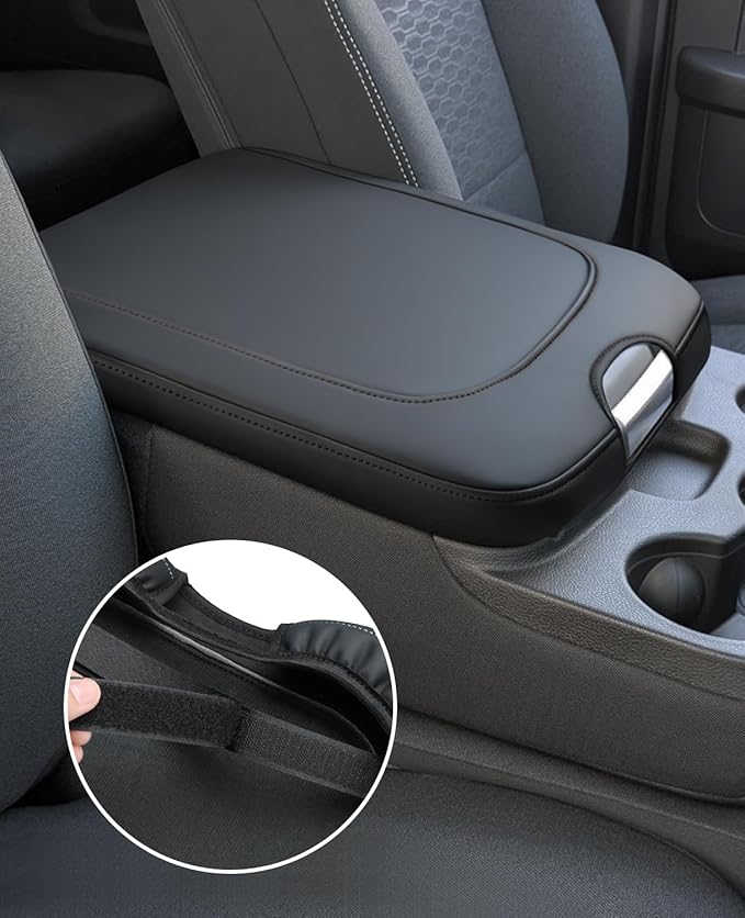 INTGET Center Console Cover for 2013-2018 Dodge Ram 1500 2500 3500 & 2013-2026 Ram 1500 Classic/2500/3500 Accessories Interior Middle Armrest Arm Rest Cushion Protector(Fit for Jump Seat Console)