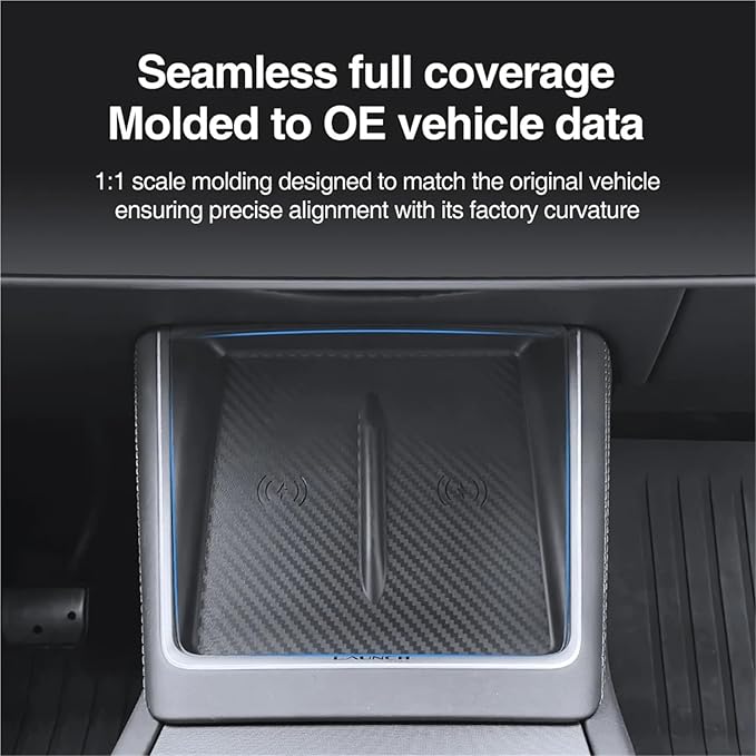 Universal Non-Slip Wireless Charging Silicone Pad, Central Control Charger Protector Mat