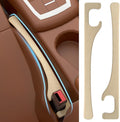 JAGAOSL Car Seat Gap Filler, Universal Fits Car SUV Truck PU Leather Crevice Blocker, Between Seat and Center Console, Stops Cellphone Wallet Keys Coins from Dropping, 2 Pack Beige
