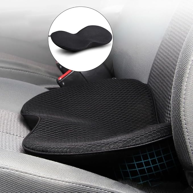 Comfortable Memory Foam Car Seat Cushion with Lumbar Support for Long Road Trips and Office Days