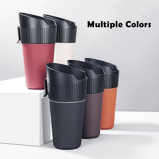 LoopTime Leakproof Car Trash Can,Mini Car Trash Bin for SUV and Truck,Small Cars Garbage Can,Waterproof Automotive TrashCan for Vehicle,Home,Office,Multipurpose,Easy to Clean (Black Hook)