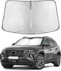 EcoNour Windshield Sun Shade Compatible for Hyundai Tucson 2022–2026 | SUV Front Window Sunshade | Foldable Sun Visor Protector | UV & Heat Blocking | Keeps Your Car Interior Cooler