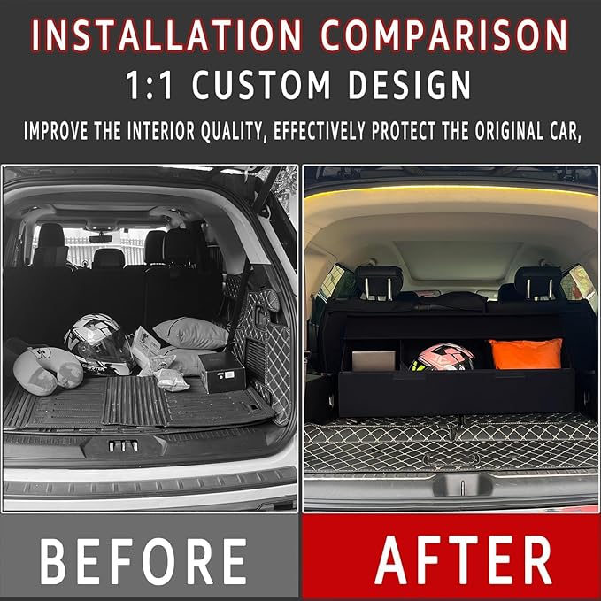 RAHALOY Custom Fit Trunk Organizer for Honda CR-V 2017-2026, Foldable Collapsible Storage Box | Suede Cargo Organizer for SUV Road Trips, Groceries & Sports Gear, 38.6 Inch