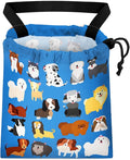 GEGEPINK Car Trash Bag Hanging Back of Seat Waterproof Small Cute Printed One-Handed Strap Drawstring Garbage Bags for Car-Cute Animal Dogs