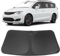 Windshield Sun Shade Custom Fit for 2017-2024 2025 2026 Chrysler Pacifica Minivan Accessories Foldable Sunshade Sun Blocker Protect Car from Sun Rays & Heat Damage Keep Car Cooler