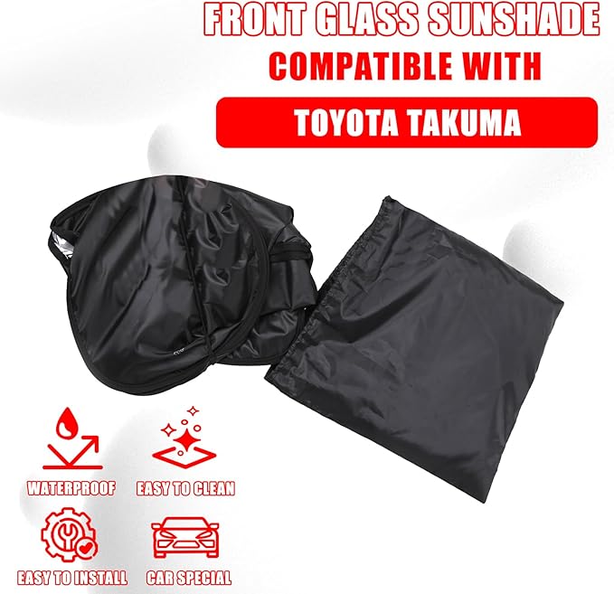 LLKUANG Car Windshield Sun Shade Compatible with Toyota Tacoma 2006-2024 Auto Windshield Sunshades Foldable Blocks UV Rays Sun Visor to Keep Your Vehicle Cool and Damage Free (Style B)
