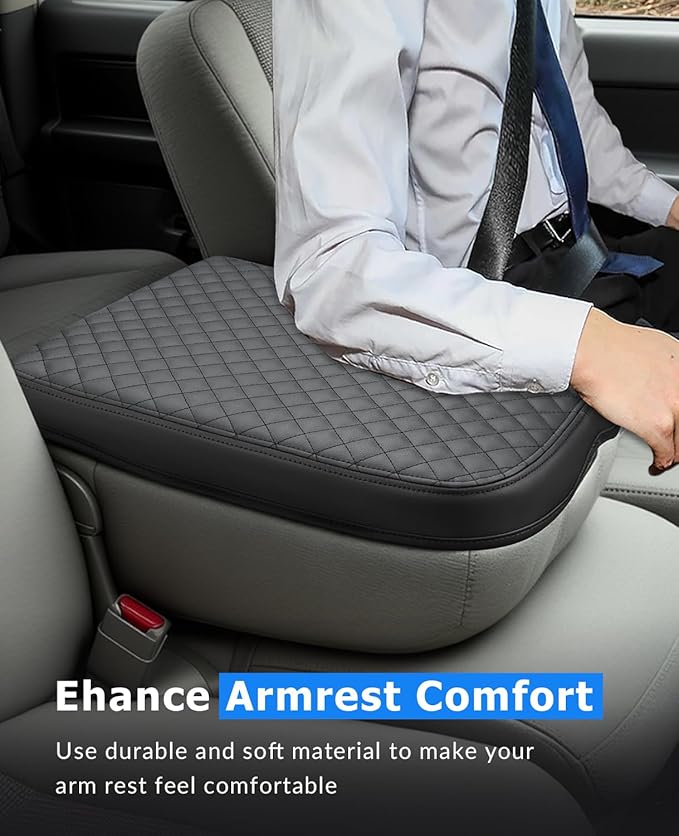 INTGET Center Console Cover for 2002-2012 Dodge Ram 1500 2500 3500 Accessories Interior Middle Armrest Arm Rest ST, SLT, Laramie, Sport, TRX4 Cushion Pad Protector(Fit for Jump Seat Console)