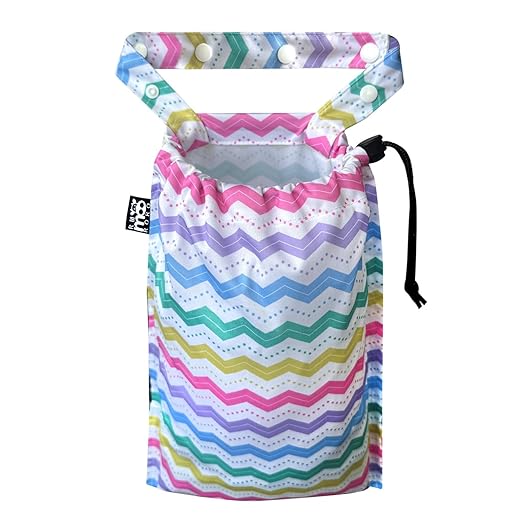 RMMOORORO Cute Hanging Car Trash Garbage Bag 100% Leakproof Waterproof Multipurpose for Car Back Front Seat Console with Hanging Strap (Colorful Ripple)