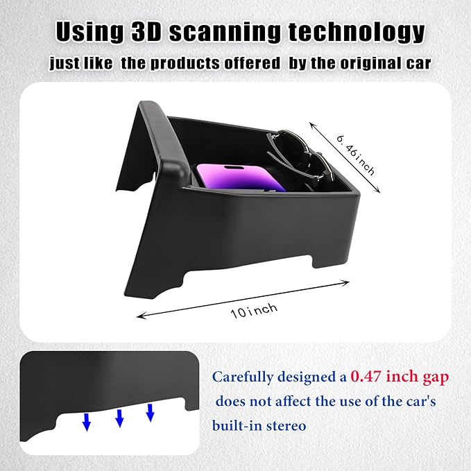 Neepiar 4PCS Center Console Organizer Compatible with 2023 2024 2025 2026 Honda CRV EX-L/Sport-L Hybrid Dashboard Tray and Armrest Storage Box Armrest Hidden Tray Interior Accessories