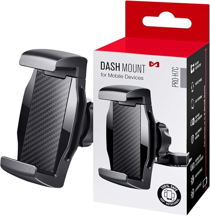 JIMISHA Car Phone Holder - Sticky Adhesive Mount for 4 to 6.5 inch Smartphones