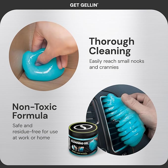 Auto Joe 2-Pack Multi-Purpose Cleaning Gel for Dust and Dirt Removal, 5.6 Ounces