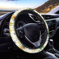 AFPANQZ Pineapple Print Car Steering Wheel Cover Sweat Absorption Safe Driving, Anti-Slip Steering Wheel Protector No Smell Fashion Machine Washable Universal