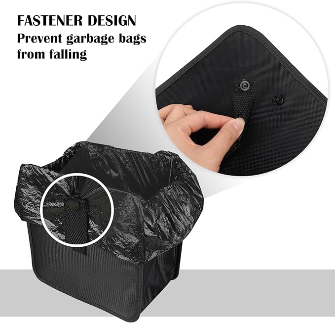 carleef Hanging Car Trash Can,Foldable & Leak-Proof Car Trash Bin with 7L Large Capacity for Keeping Tidy,Multipurpose Universal Cars Garbage Can as Cars Organizer and Storage
