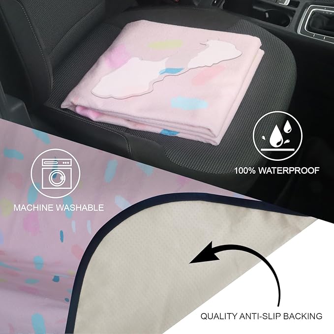 nbnhxnff Sweat Towel Car Seat Cover Protector Rear Seats for Gym Workout, Running, Swimming, Beach and Hiking, Waterproof Universal Seat Cover for Car, Trucks, Van & SUV (Pink Drops, 1pcs Rear Seat)