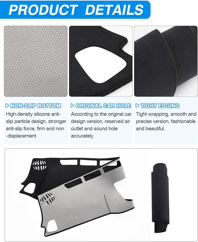 CARTIST Dash Cover Custom Fit for Chevrolet/Chevy Colorado 2015-2020 2021 2022 Accessories Dashboard Cover Mat Non-Slip Pad Carpet Anti-Glare